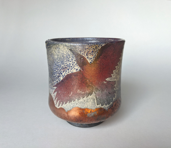 "Raven/Flight/Copper" Raku Bowl - Dave & Boni Deal